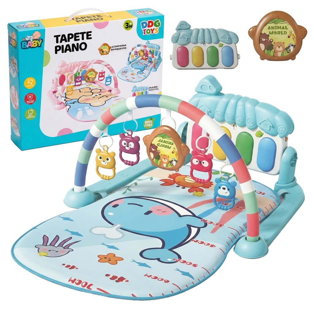 Tapetinho De Atividades Infantil Para Bebês Com Som E Luz - DDG Toys