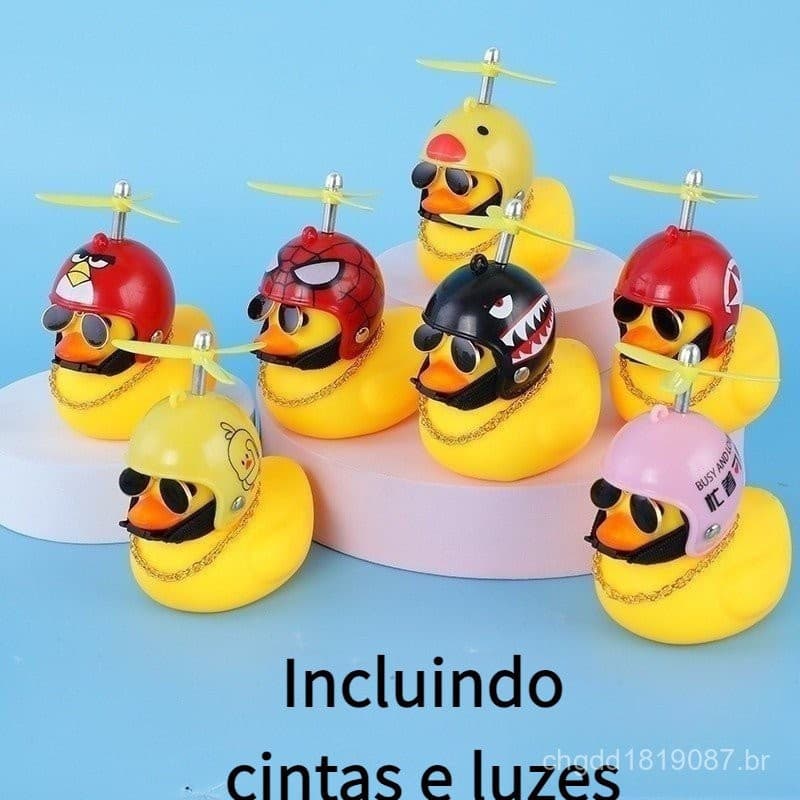 Patos De Bicicleta Fofos Decoração De Carro Móveis De Pato Para Motocicleta (Incluindo Fitas E Luzes)
