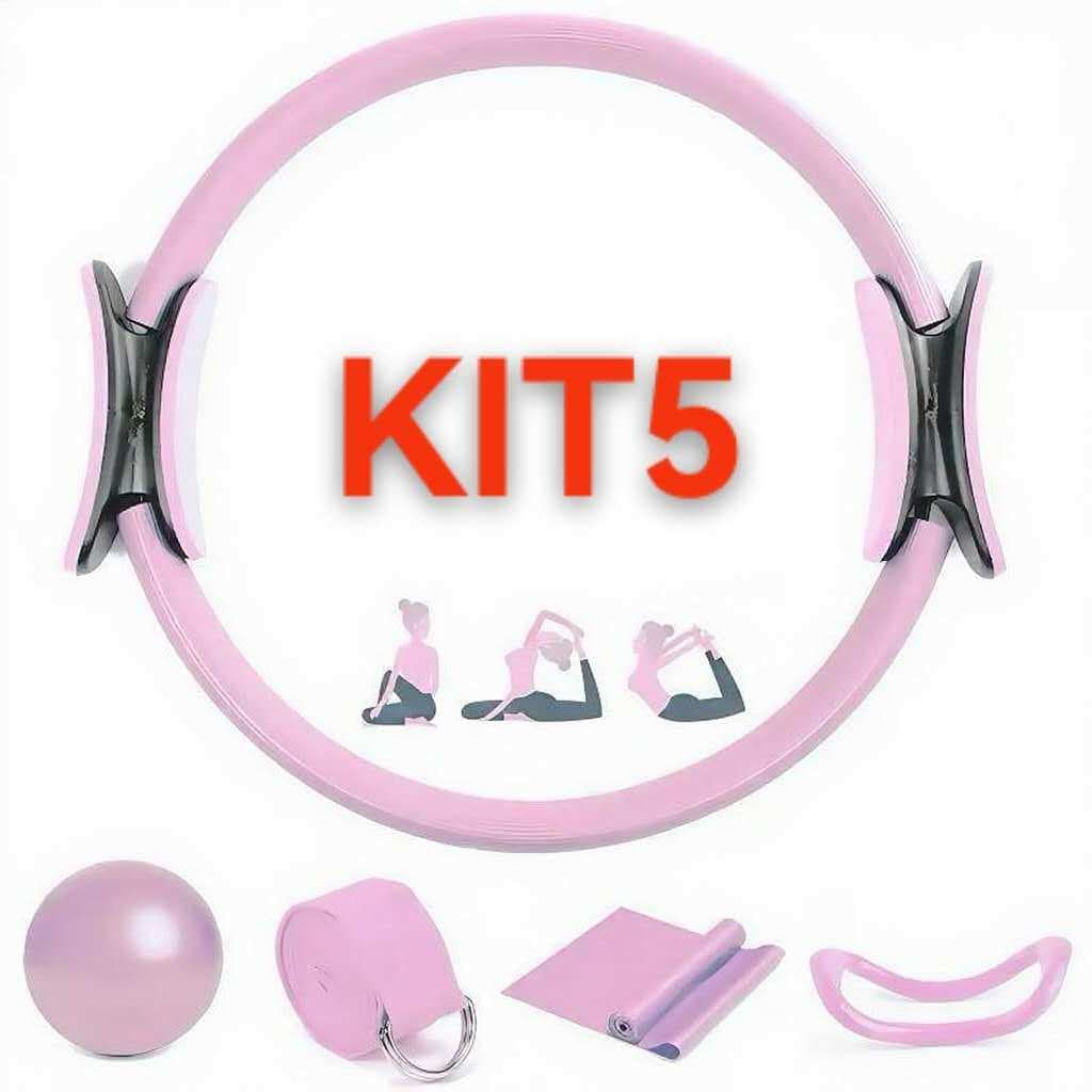 5pcs Conjunto De Pilates  e-ssential Anel Bola Faixa De Resistência De Ioga Doméstico , Acessórios Para Exercícios Domés