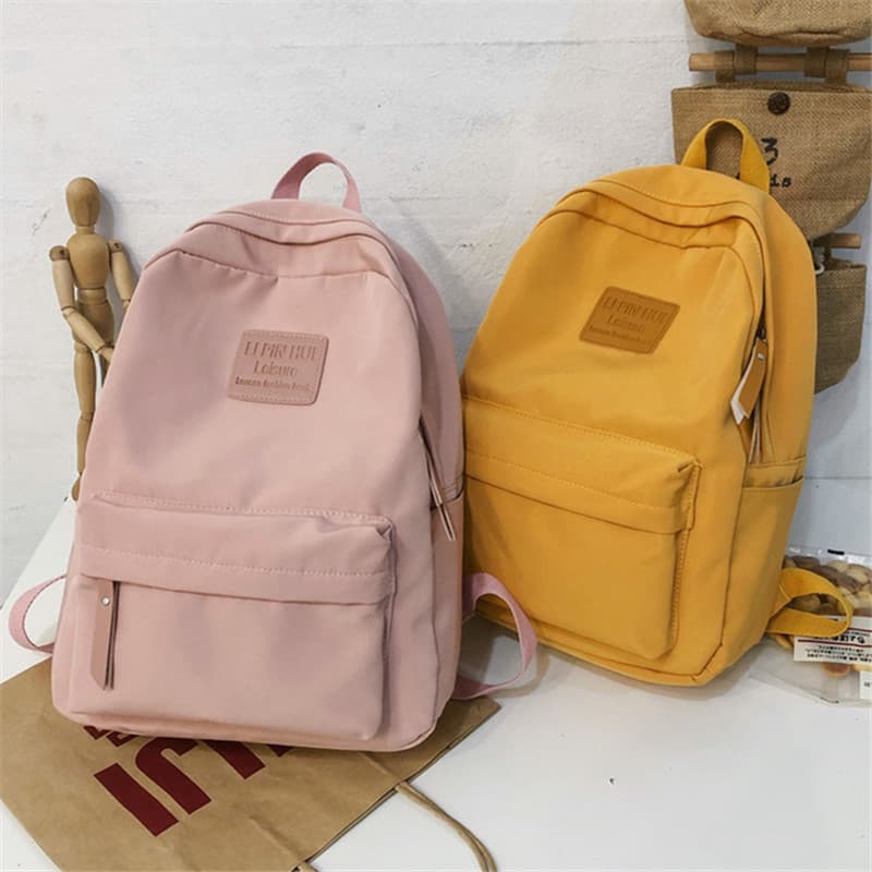 Versão coreana crianças mochila de náilon feminino estudantes do ensino médio meninas Cram saco de escola feminino lazer