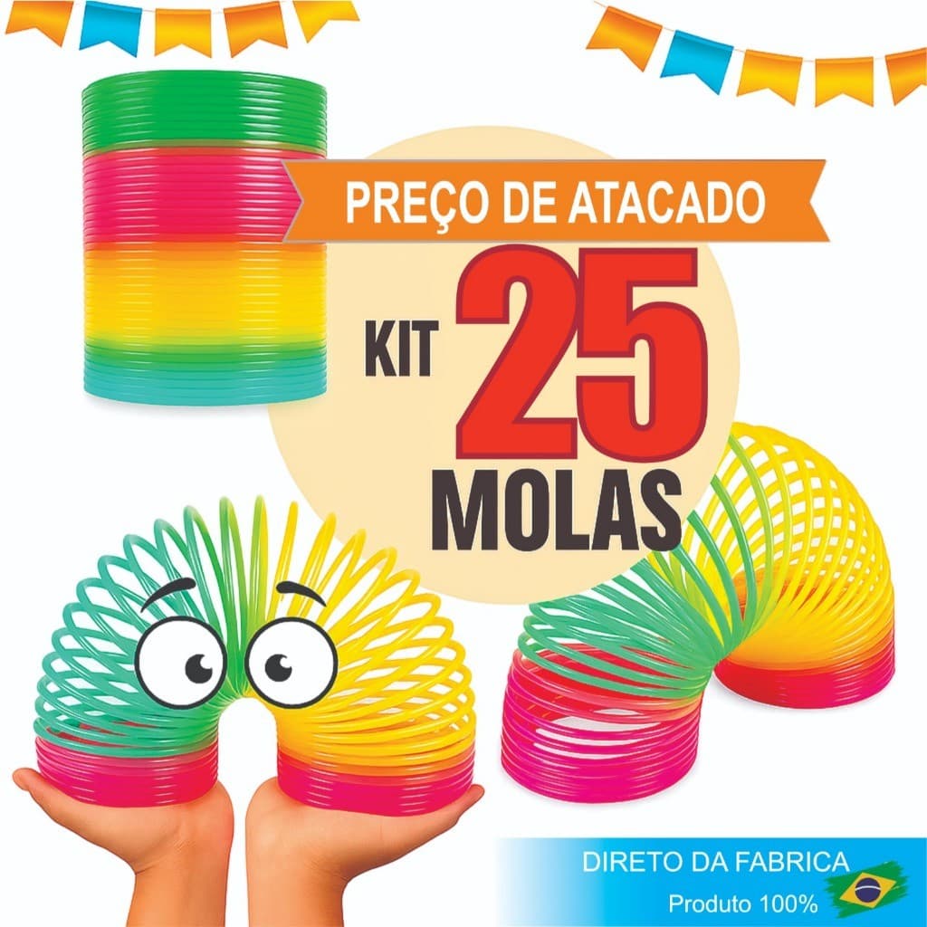 25 Mola Maluca Arco Iris Lembrancinha Menina Menino Brinquedo
