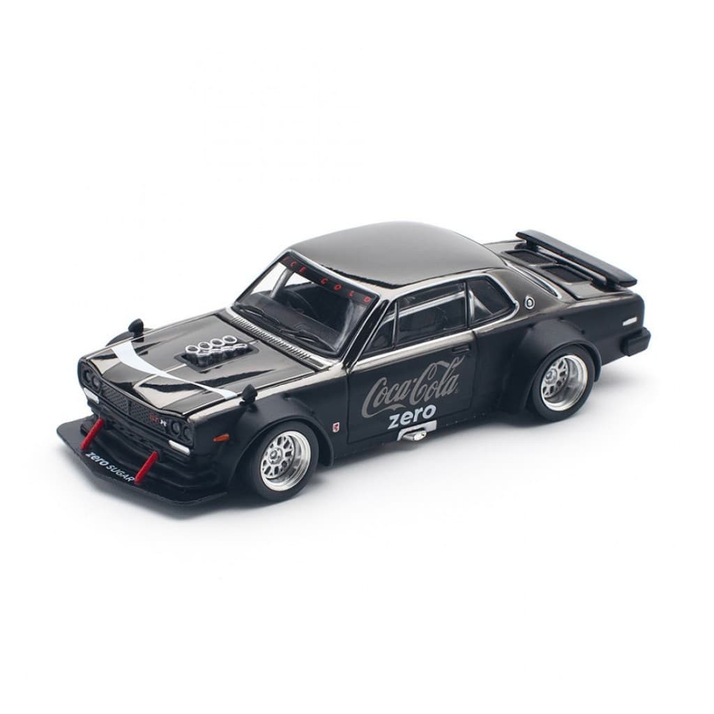 Poprace PR640144 1/64 Nissan Skyline GT-R V8 Drift Hakosuka COCA COLA ZERO Pré-Rombo Modelo De Carro Em Escada Fundi