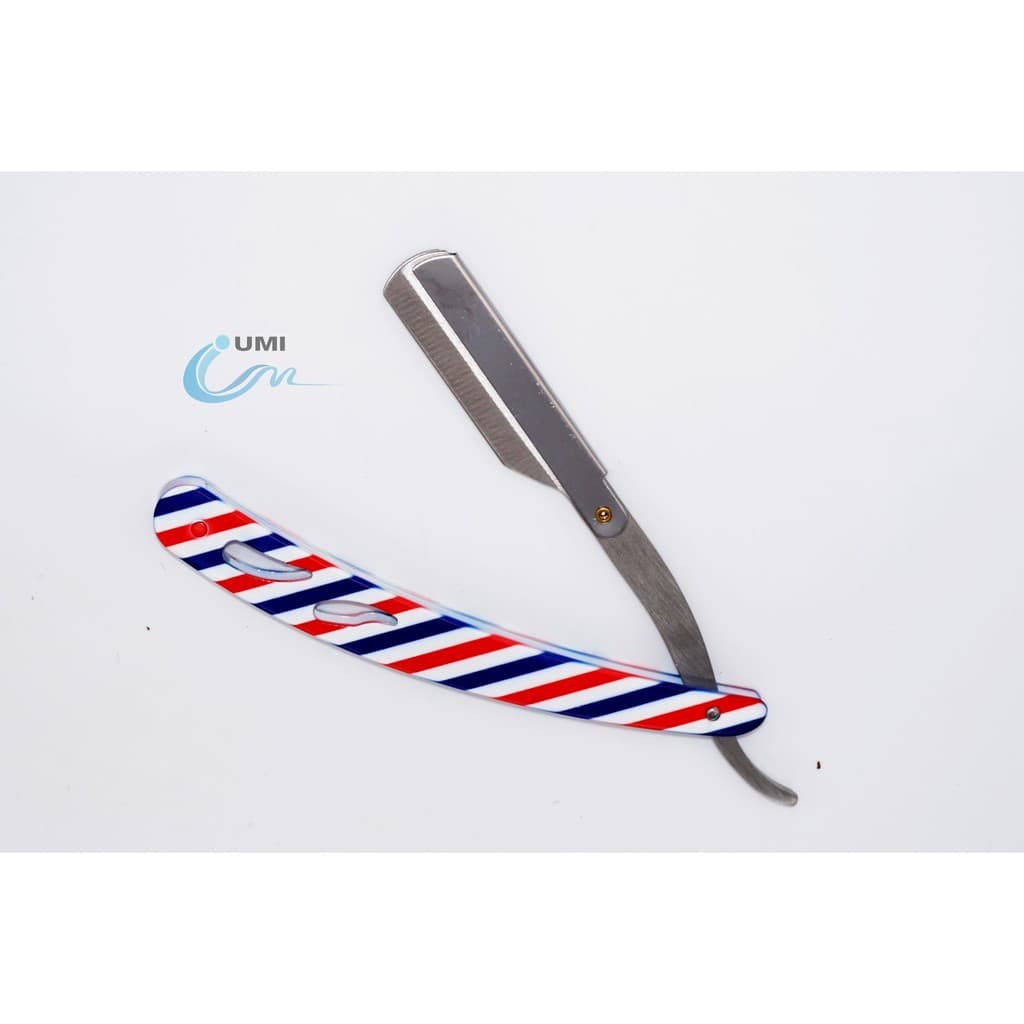 Navalha Navalhete Profissional Inox Listrado Umi BARBERPOLI