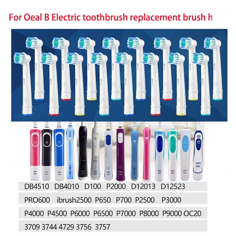 Adequado para cabeça de escova de dentes elétrica Oral B Sonic, adequada para Advance Power/Pro Health/Triumph/3D Excel/