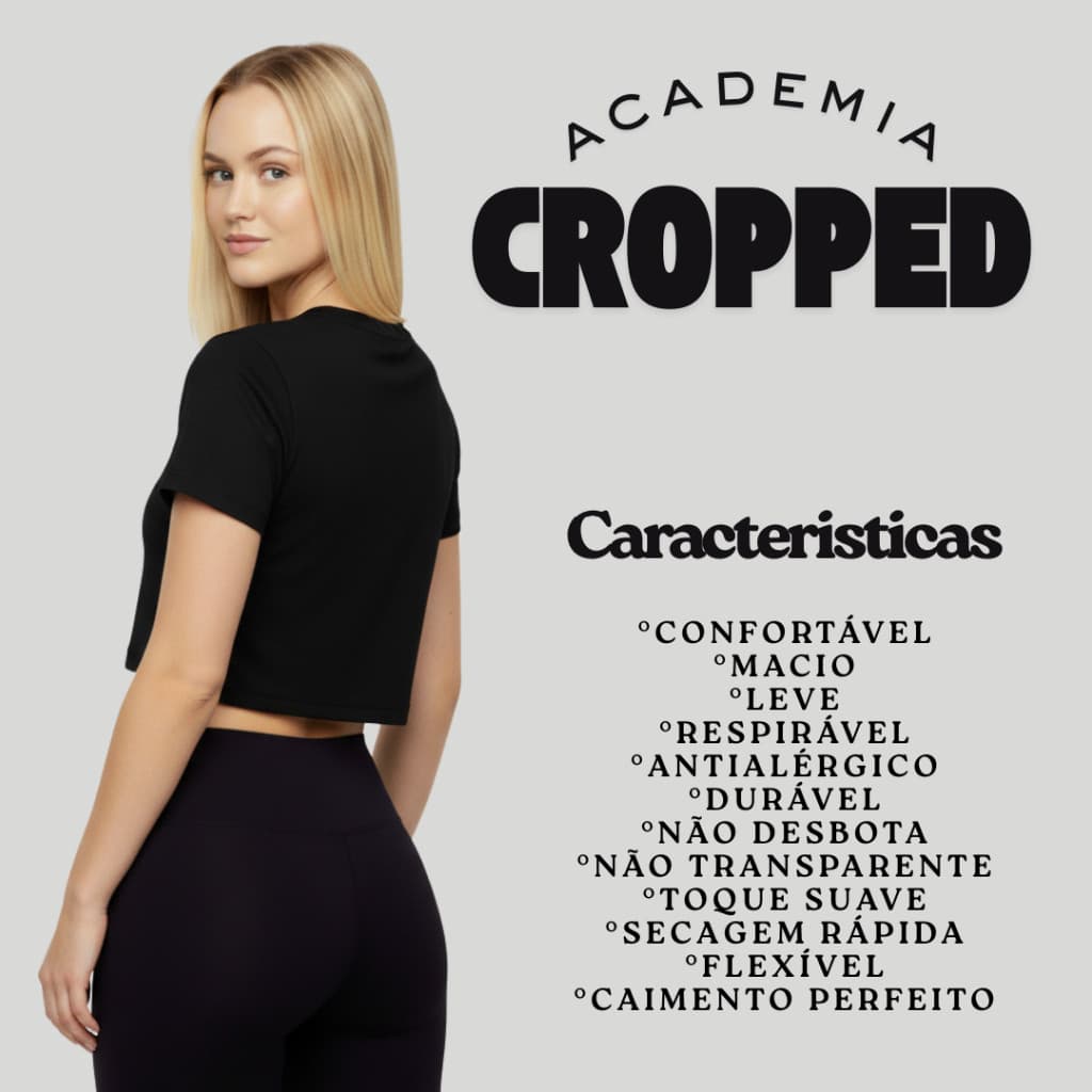 KIT 5 CROPPED FEMININO 100% ALGODÃO PREMIUM – CONFORTO E ESTILO PARA O DIA A DIA