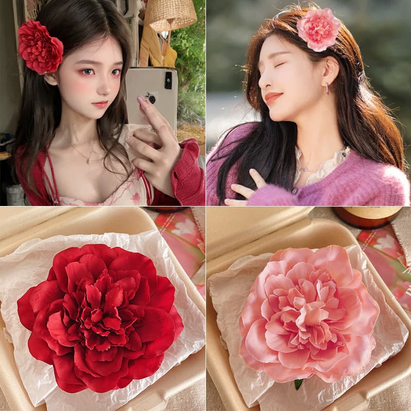 Seaside férias flor hairpin feminino 2026 novo estilo High-End sentir clipe lado flor hairpin cabeça flor cocar acessóri