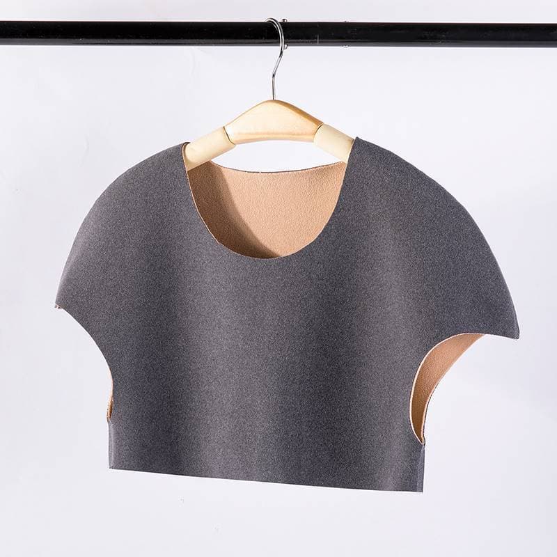 Almofadas de ombro para idosos de meia-idade Colete térmico masculino de veludo alemão Colete pequeno sem mangas Proteçã