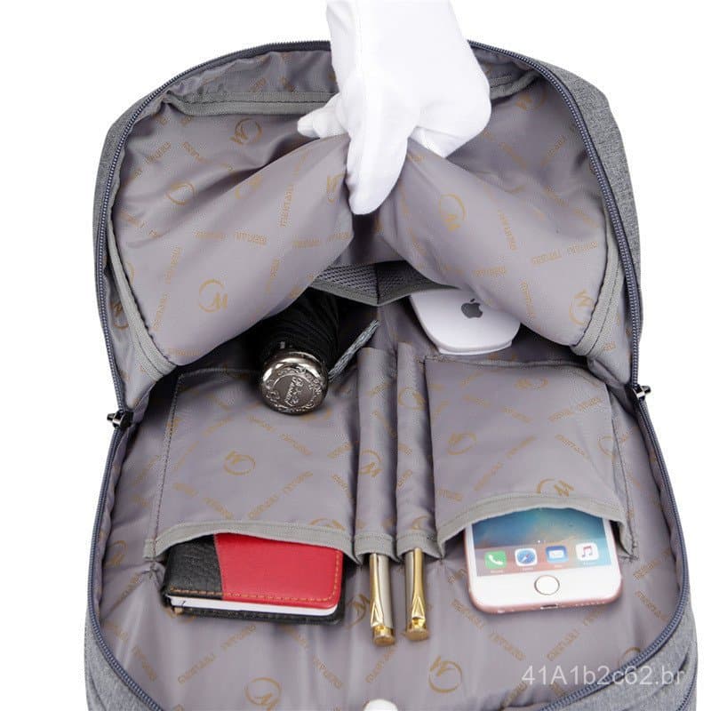 Mochila para laptop de 15,6 polegadas com alça dupla e logotipo impresso, mochila casual para escritório, bolsa para lap