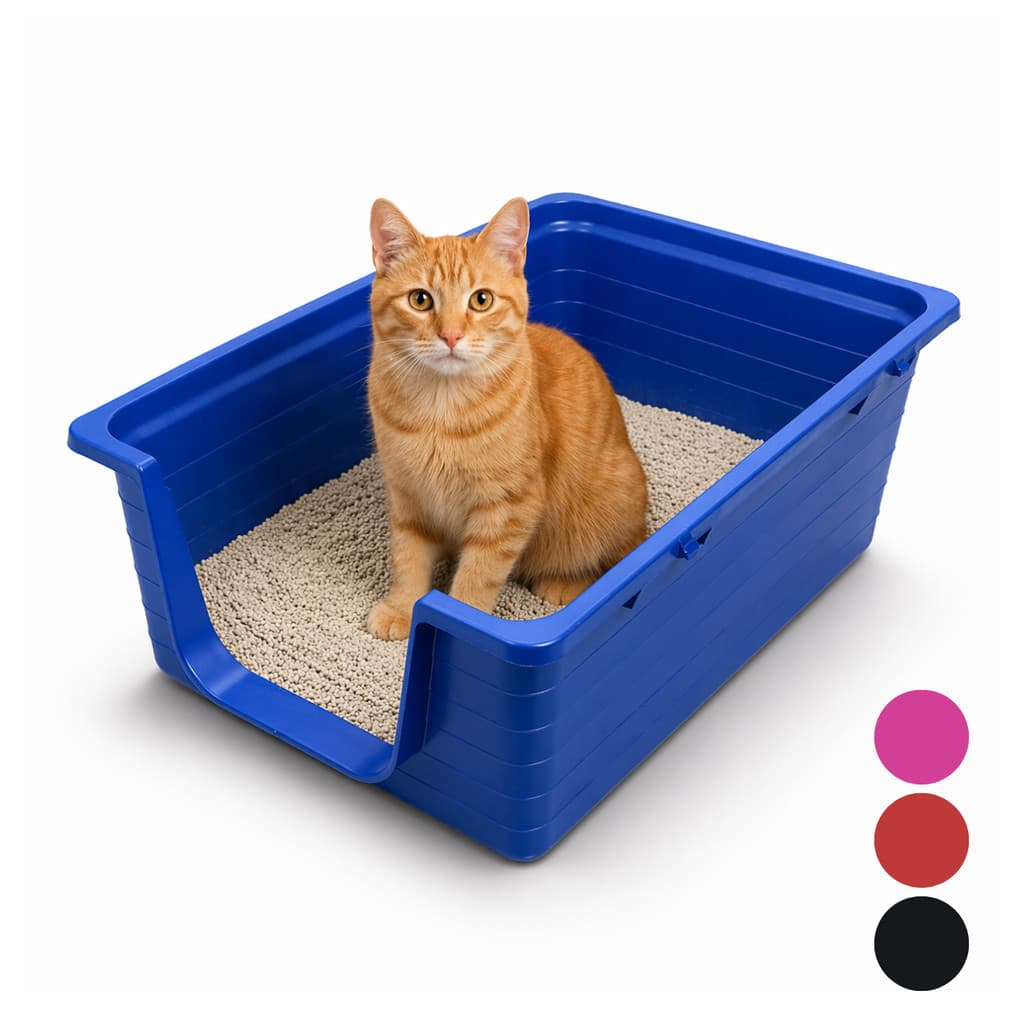 Caixa de Areia Grande Para Gatos Pet Bordas Altas Anti Sujeira Bandeja Abertura Frontal Sanitário