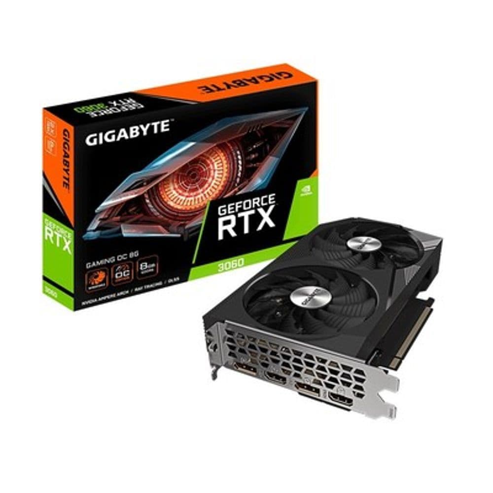 Placa de Vídeo NVIDIA GeForce GIGABYTE RTX3060 8GB Gaming OC GDDR6