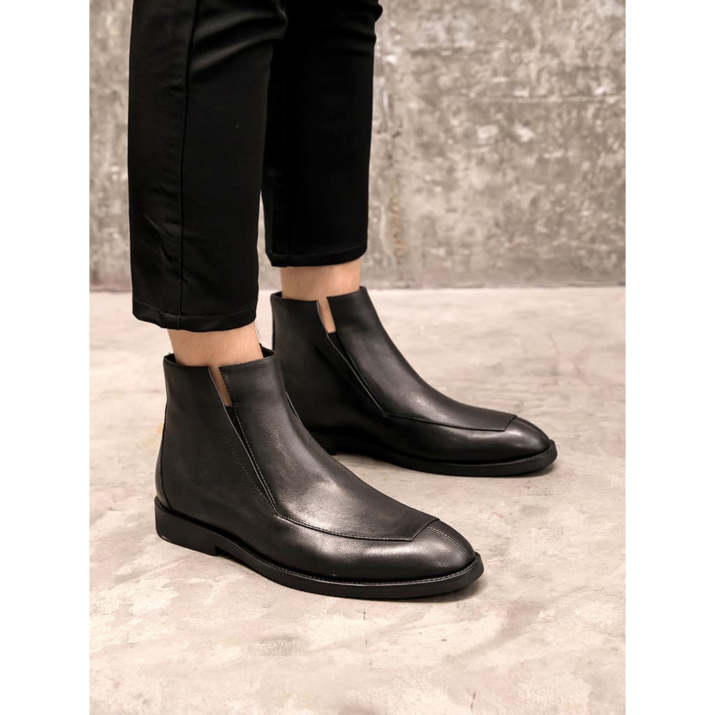 Homens Martin botas de couro genuíno mais veludo estilo britânico botas curtas sapatos de couro de alta qualidade simple