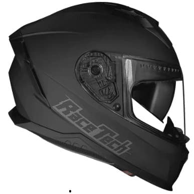 CAPACETE RACE TECH VOLT MONOCOLOR PRETO FOSCO COM OCULOS 62 XL