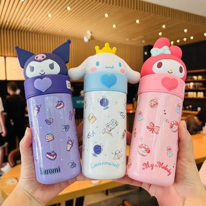 Sanrio Kuromi Garrafa Térmica 316 Aço Inoxidável Estilo Estudante De Água 350ml Melody Cinnamoroll Material 82R PBDJ