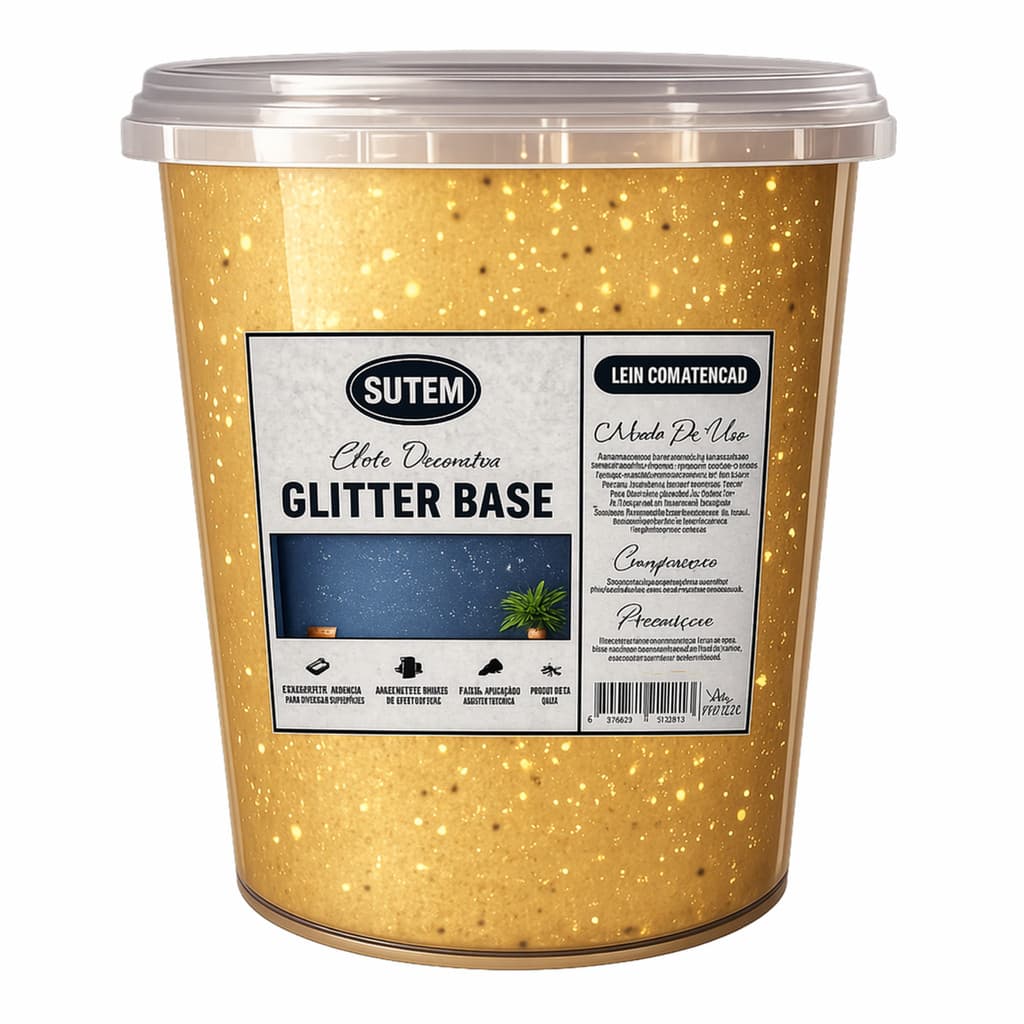 Efeito Glitter Incolor SUTEM 500ml Transparente Dourado Proteção UV Impermeabilizante Parede