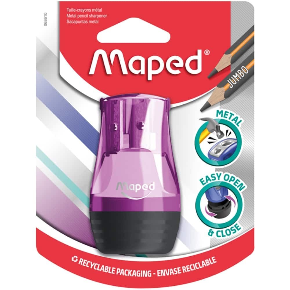 Apontador com depósito Tonic metal 2 furos 068610 Maped 1 UN