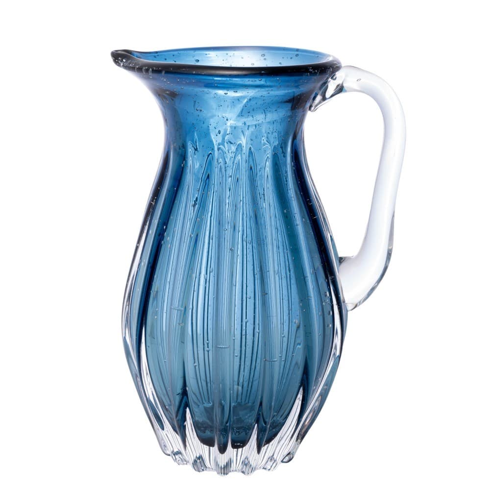 Jarra Murano de Vidro 1,4L Italy Azul para Suco e Água Wolff