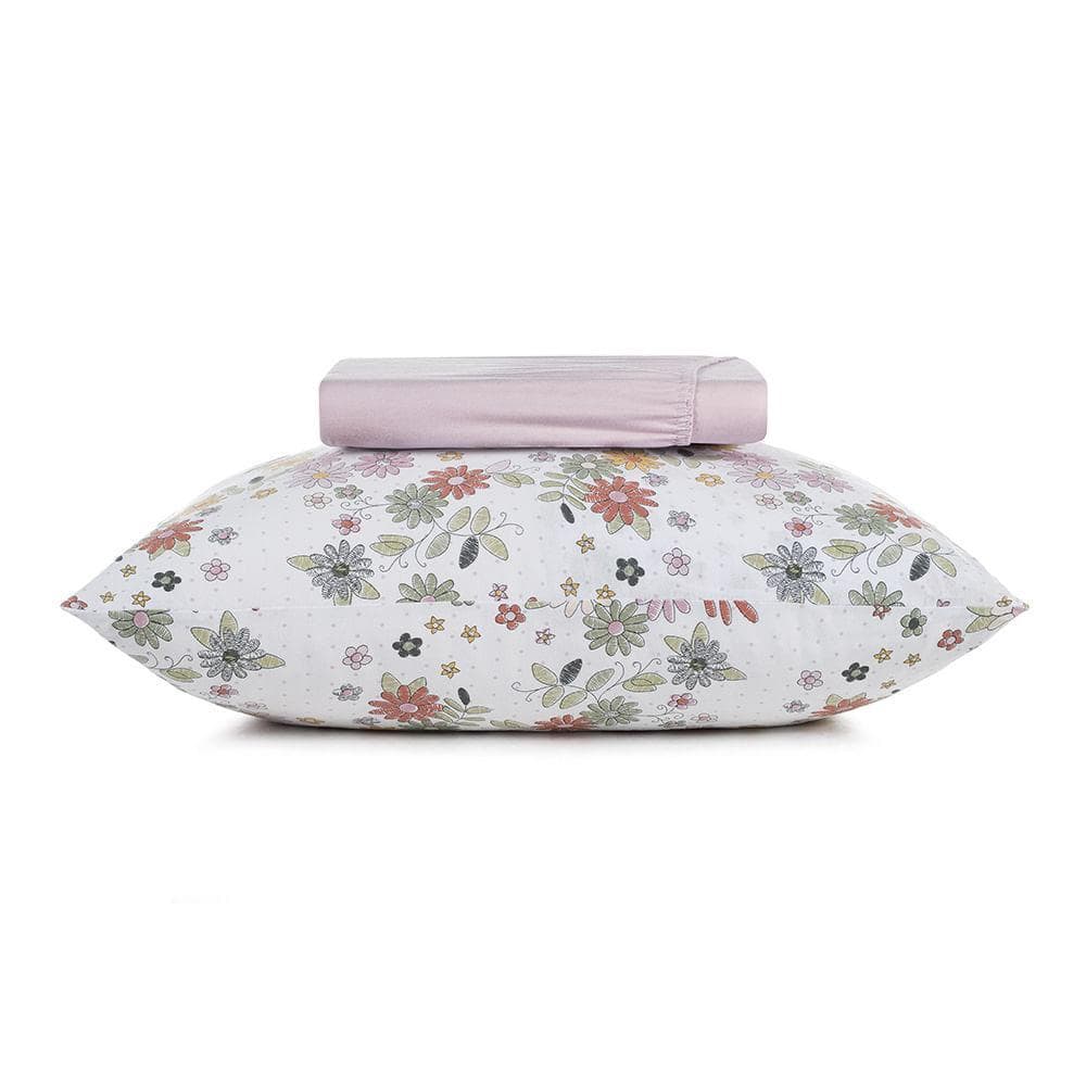 Jogo de Cama Queen 3 Peças Altenburg Malha Fio Penteado Florir