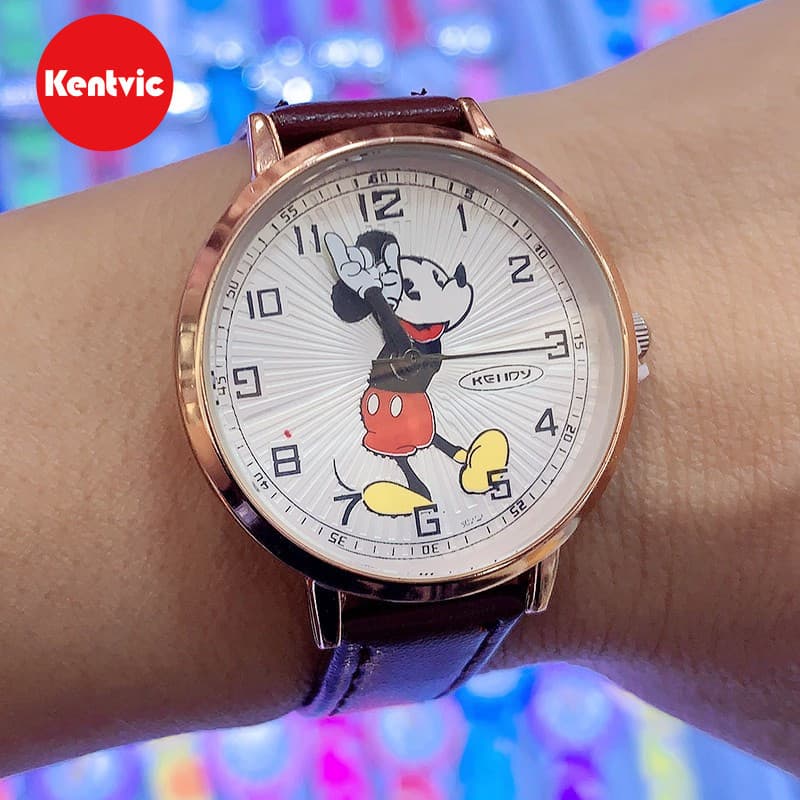 Disney Mickey Watch Senhoras Bonito Kawaii Cinto Cartoon