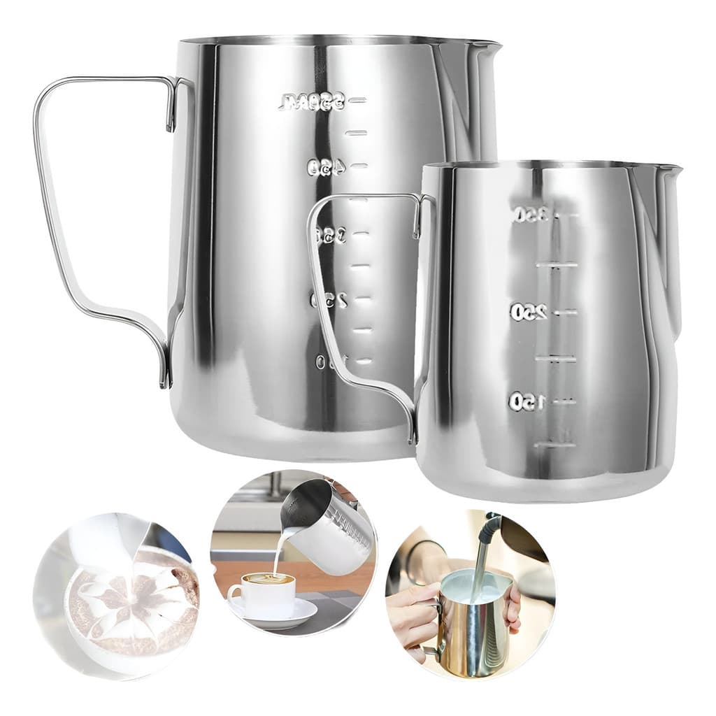 Jarra Leiteira Latte Art Aço Inox 350ml 600ml Café Cafeteira Cremeira Pitcher