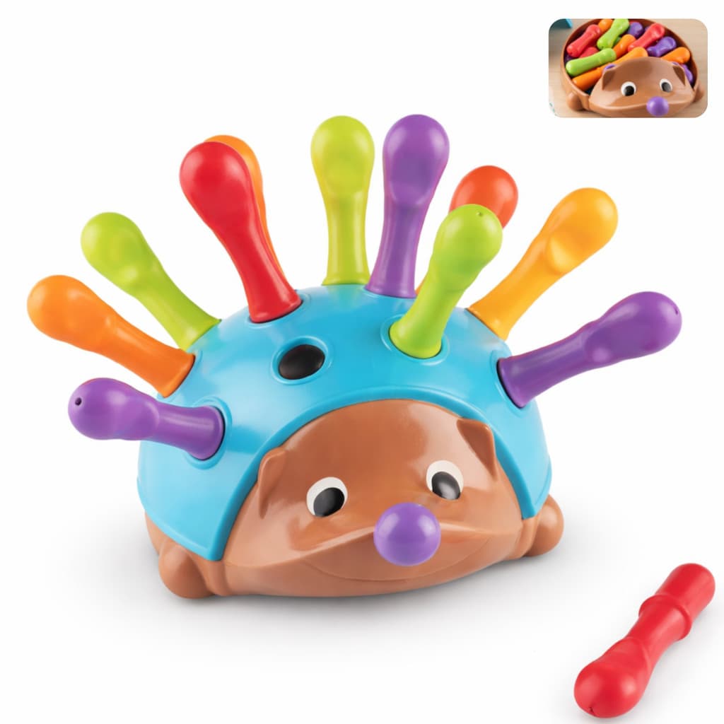 Brinquedo Encaixe Porquinho Espinho Coordenação Motora Bebê Montessoriano Sensorial
