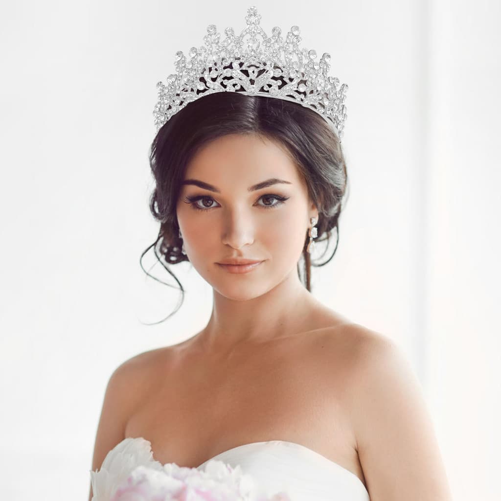 Adulto Princesa Colorido Zircão Coroa Temperamento De Casamento Estilo Simples Espumante Para Festa De Aniversário Cerim