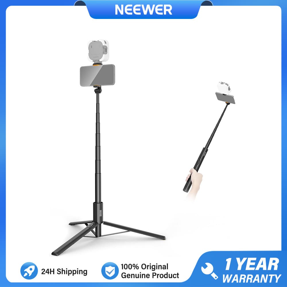 NEEWER Tripé De Selfie 180 Cm Para Telefone E Câmera , Com Obturador Remoto , PA988