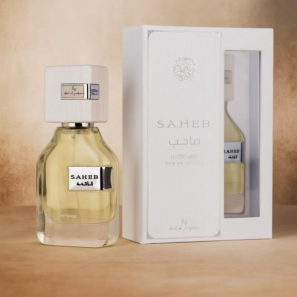Perfume Árabe Masculino  Saheb Intense 50 ml amadeirado envolvente Alta Fixação