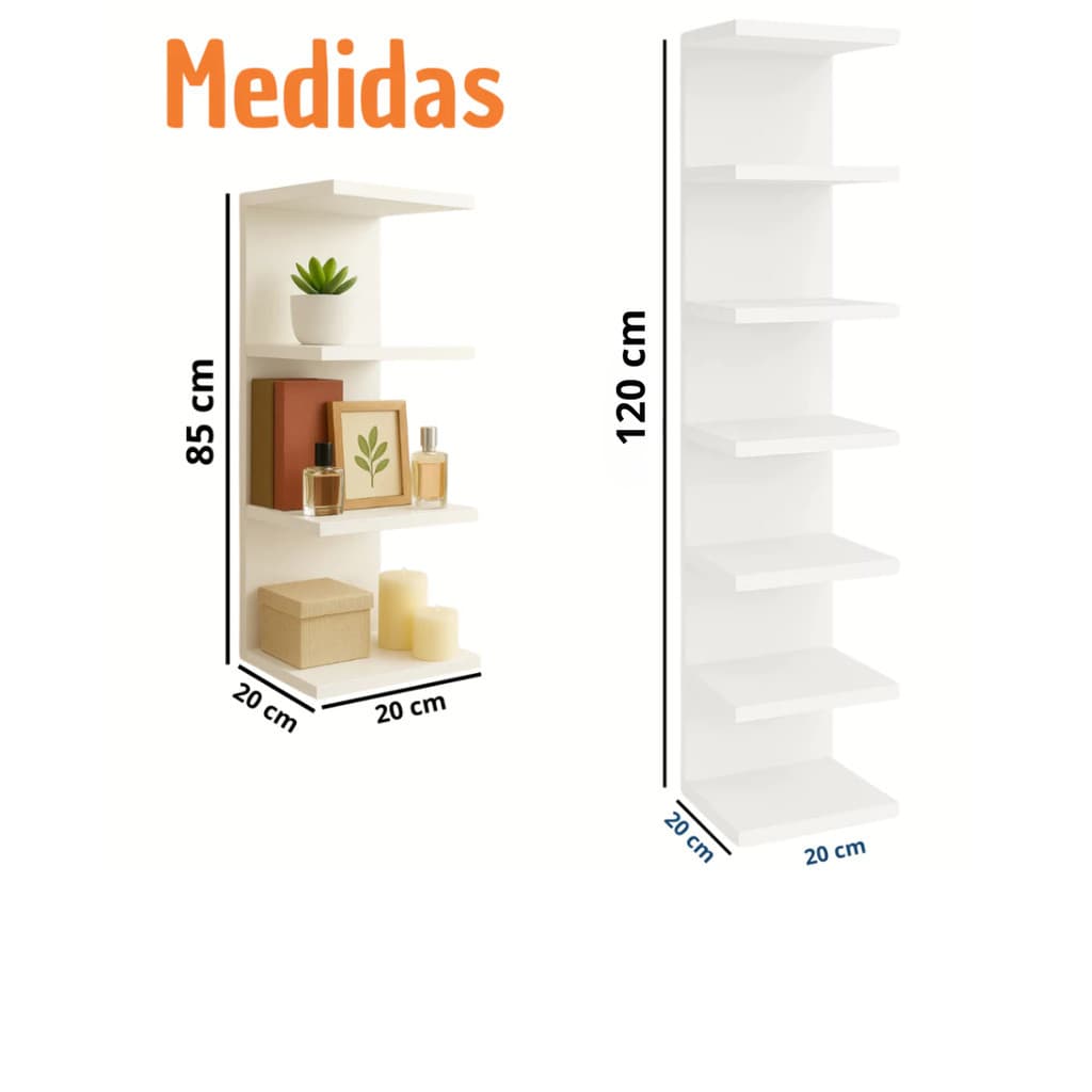 Torre Prateleira Estante Mdf 120 cm e 85 cm Multiuso Escritório