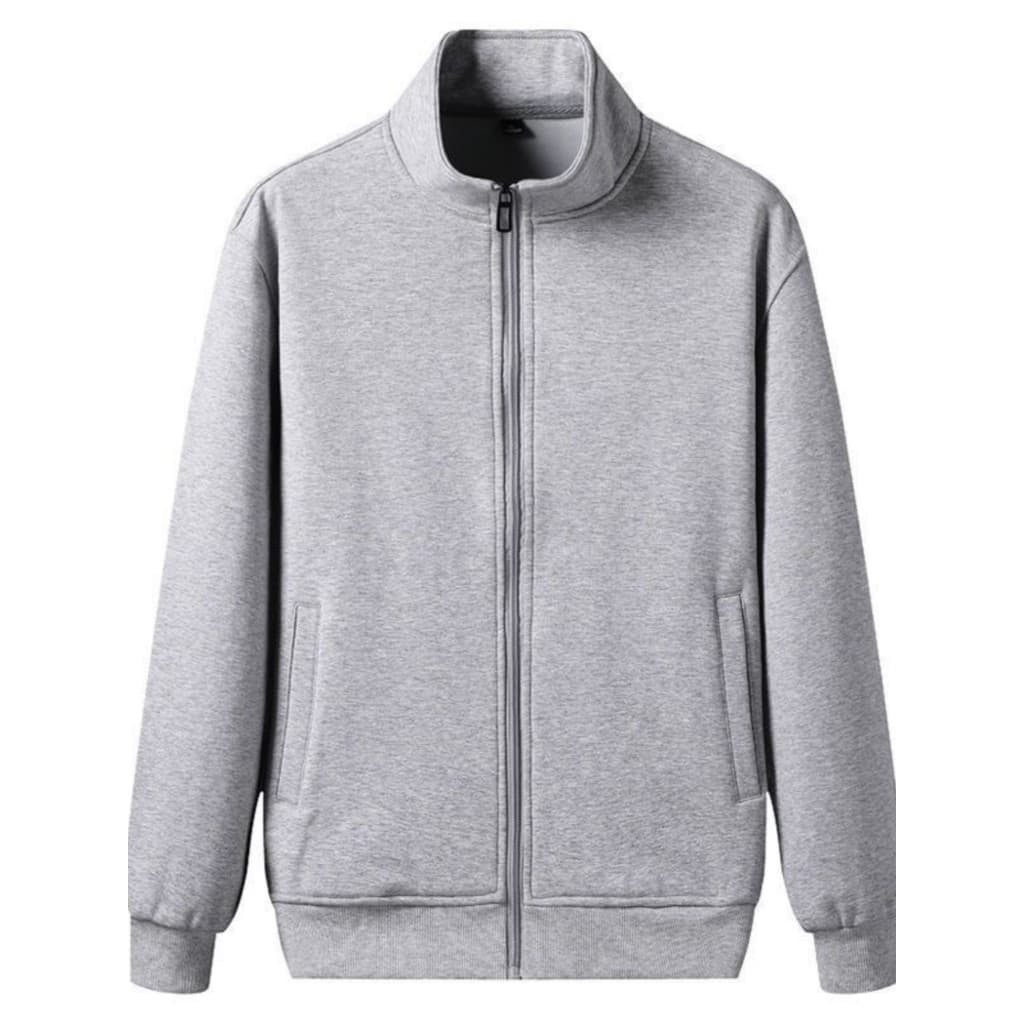 Outono High-End Street Wear esportes Casual Cardigan moletom solto tamanho grande japonês Retro cor sólida gola jaqueta
