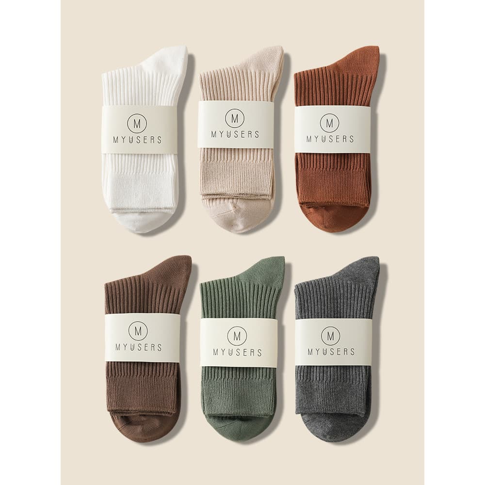 Meias masculinas de algodão puro primavera outono inverno grosso estilo japonês desossado costura desodorante absorvente