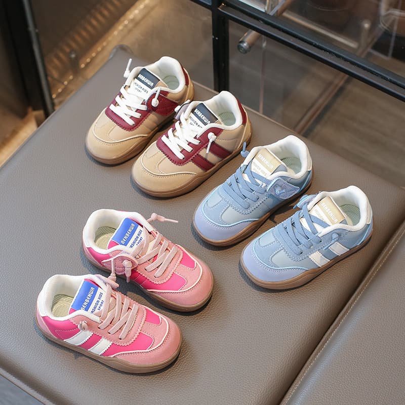 Crianças sapatos meninas sapatos esportivos 2024 primavera outono novo estilo meninos superfície de couro respirável sap