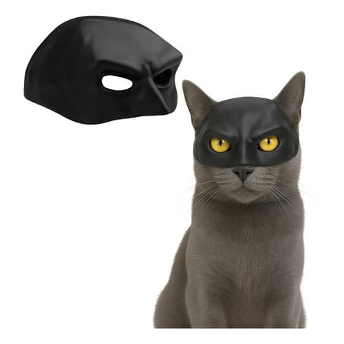 Máscara Batman Cosplay Morcego Fantasia Gato Halloween Preto