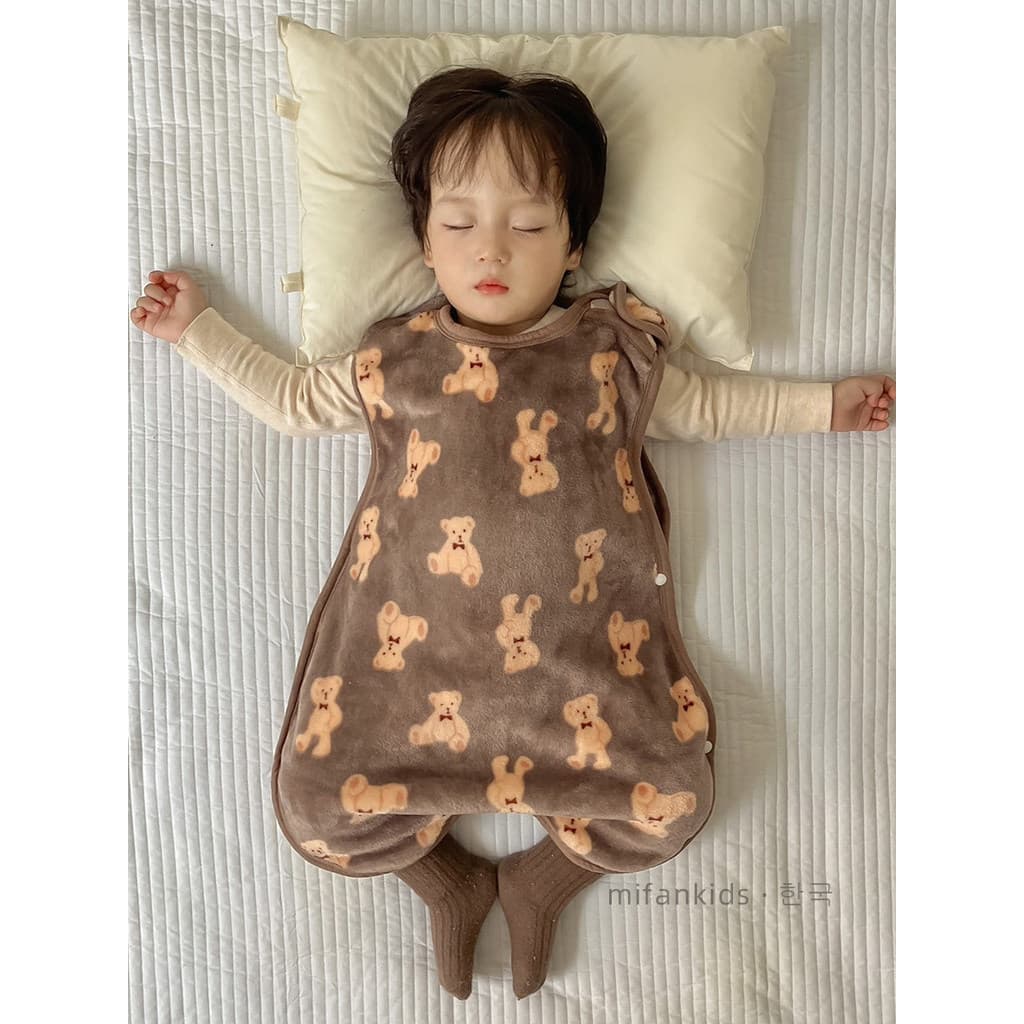 Ins estilo coreano novo estilo outono inverno bebê saco de dormir colete estilo flanela Anti-pontapé colcha bebê criança