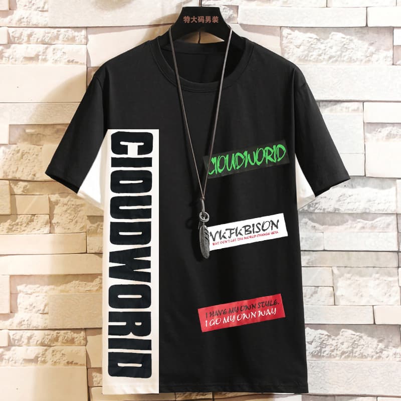 Oversized mais gordura extra grande tamanho extra grande nacional na moda irmão gordo solto 175kg roupas superiores cost