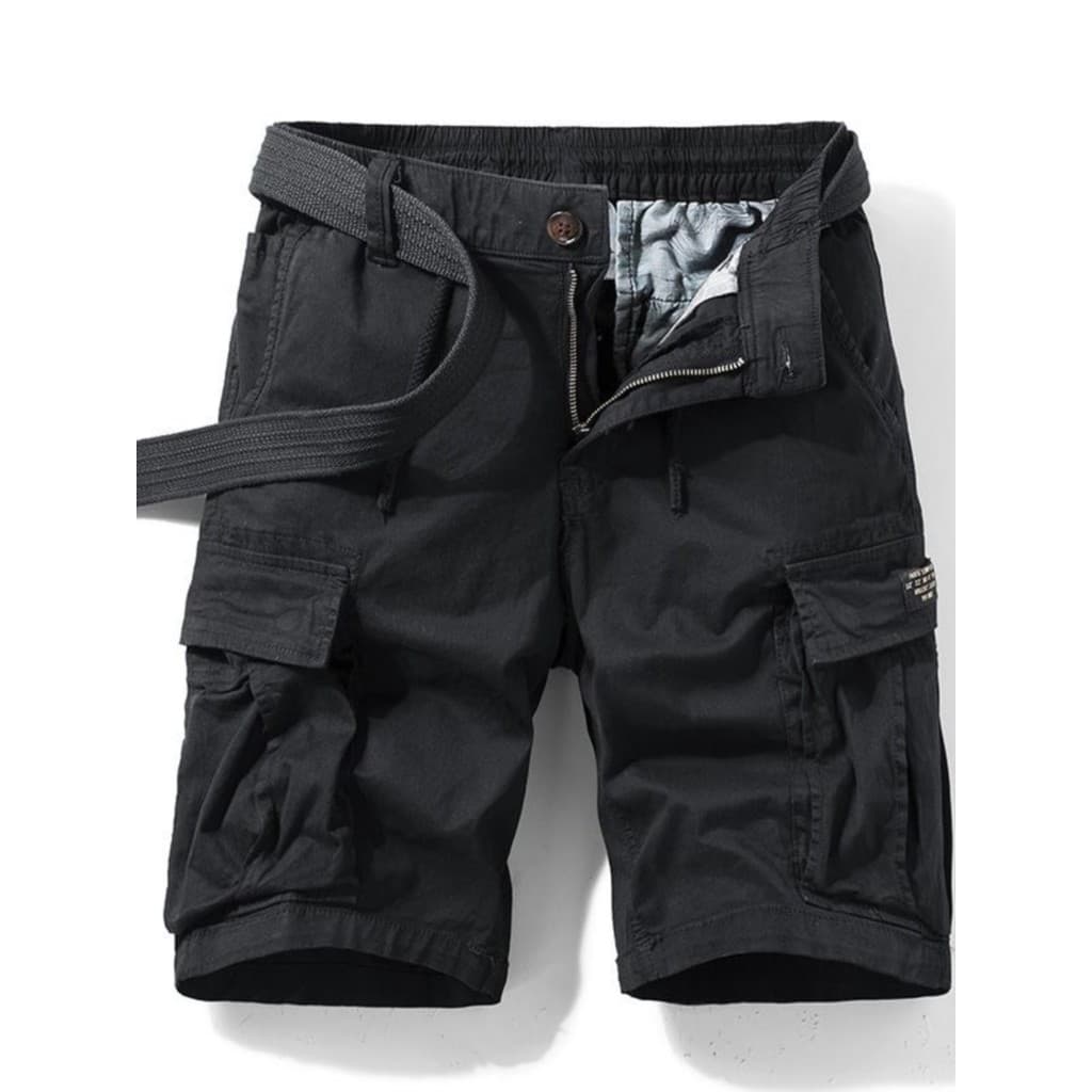 Street wear macacão masculino Shorts verão fino solto Multi-saco Casual calças de cinco pontos puro algodão resistente à
