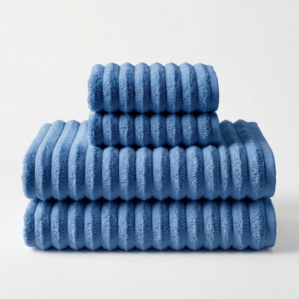 Jogo de Toalha Banho Banhão e Rosto Wave 4 Peças lta Absorção 100% Algodão Super Macio Casa Dona