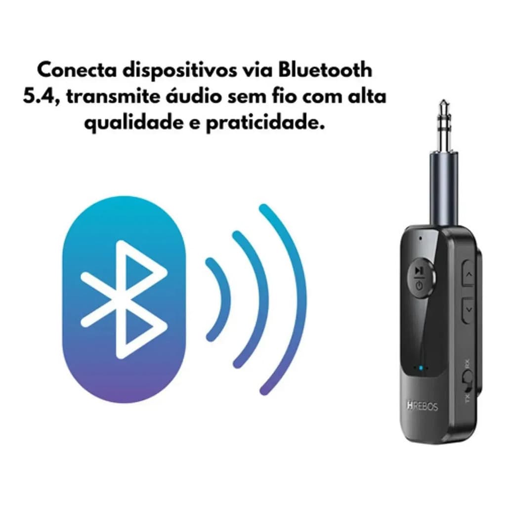 Transmissor Bluetooth Para Carro 5.4 P2 Para Tv, Caixa D Som