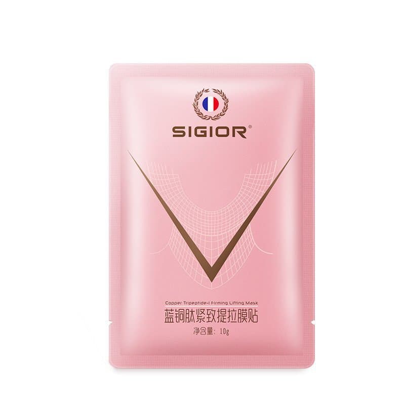 Máscara Facial V-Face Firmadora Xiaohongshu com Peptídeo de Cobre Azul Xige, Peça Única, Adesivo Lifting de Fixação nas