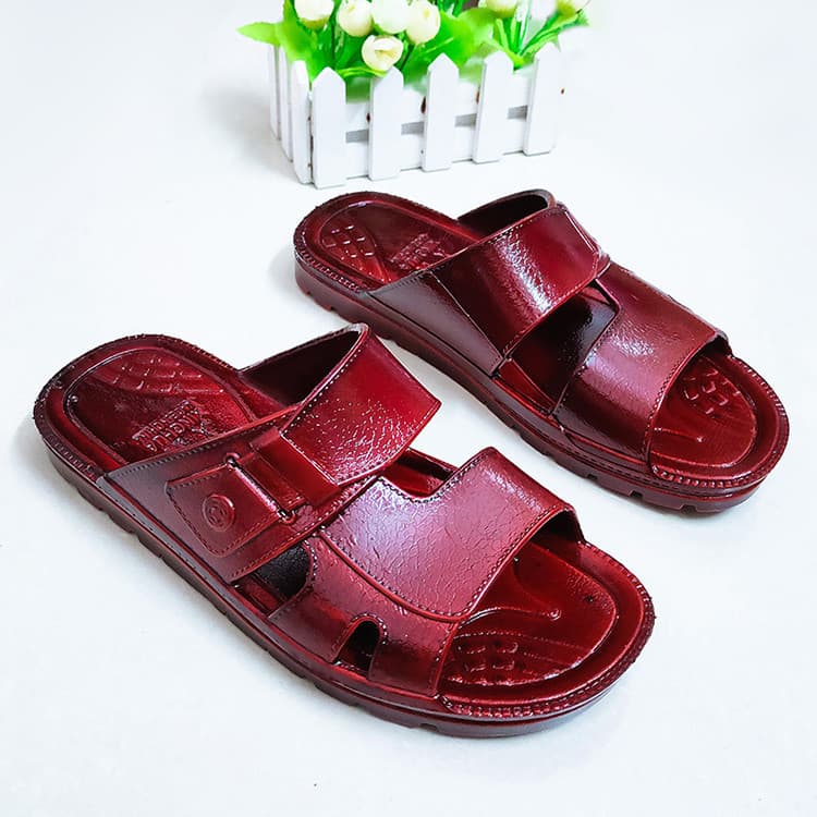 Chinelos para idosos de meia-idade, homens, verão, uso doméstico, sandálias de pai, chinelos de óleo de plástico, vovô,