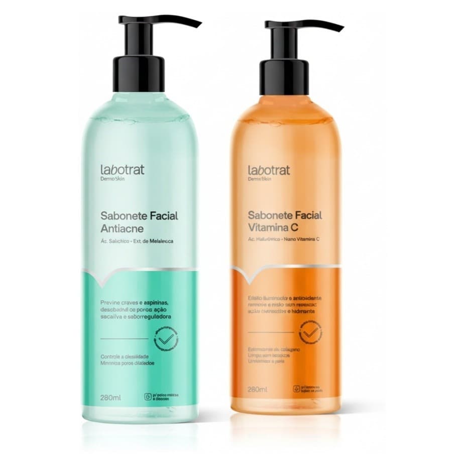 Kit Pele Radiante Sabonete Acné + Vitamina C Facial