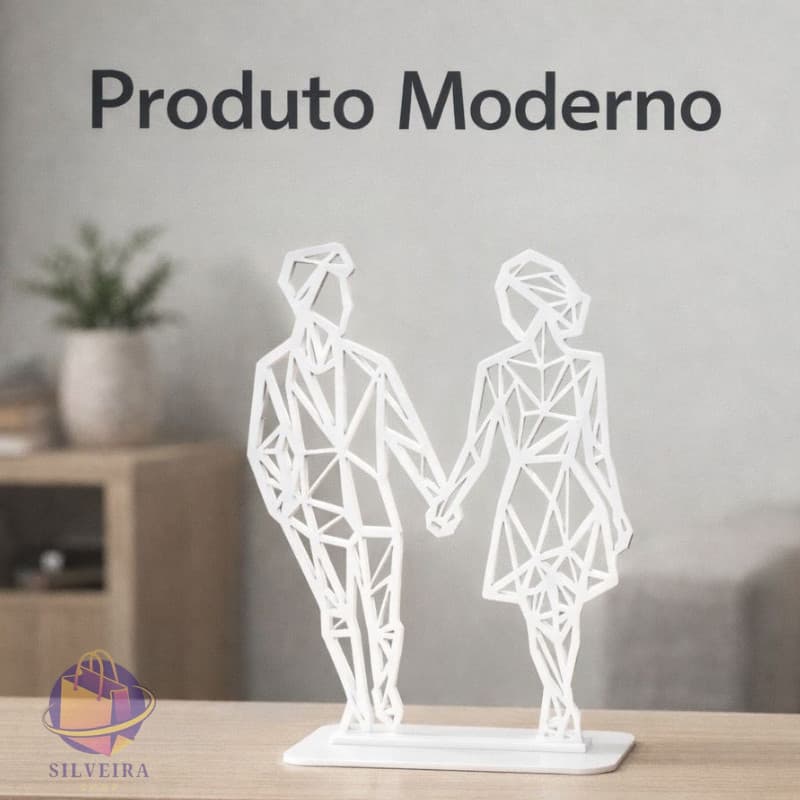 Escultura Casal  Decorativo MINIMALISTA   Enfeite Moderno para Sala ou Quarto, Presente Romântico