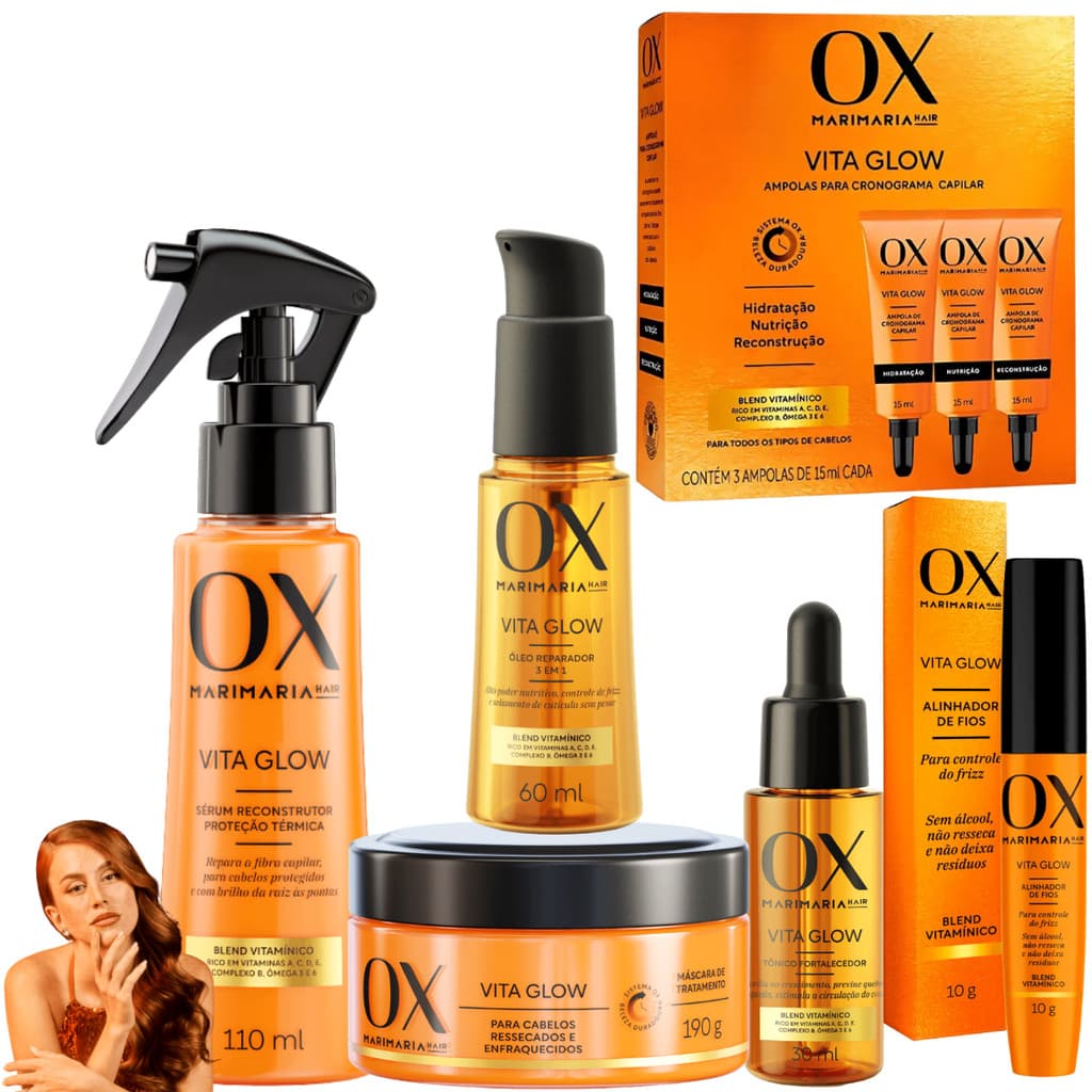 Kit OX Vita Glow Mari Maria Tratamento Nutritivo Reparador