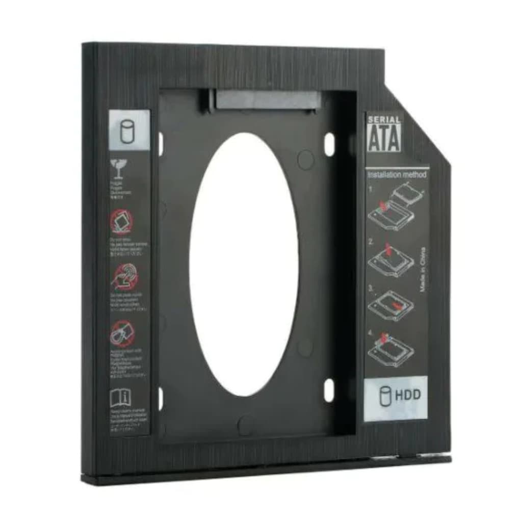 Case Para SSD 2,5" e HD Notebook Caddy SATA 2,5" 12,7 mm Instala SSD ou HD Knup KP-HD022