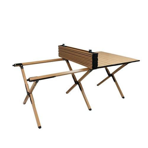 Mesa Portatil Dobravel Camping Lazer Resistente Leve Compacta Bege