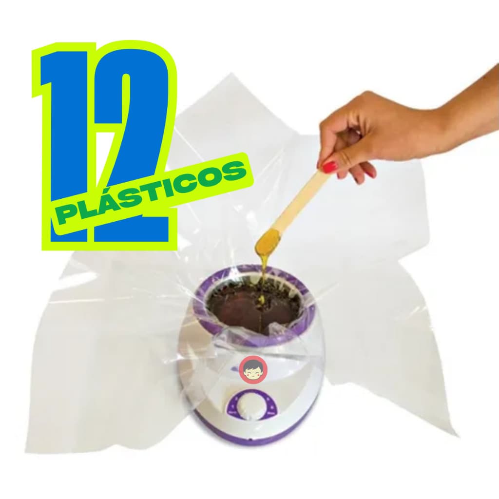 REFIL PLÁSTICO DESCARTÁVEL C/12 AQUECEDOR TERMOCERA PANELA DEPILAÇÃO CERA QUENTE  50x50CM