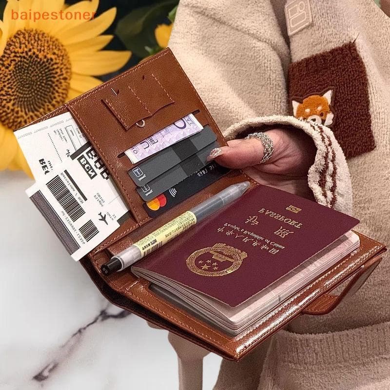 [baipestoner] Carteira Para Passaporte De Viagem , Mulheres , Homens , Porta-Cartões , Bloqueio De RFID , Bolsa De Ident