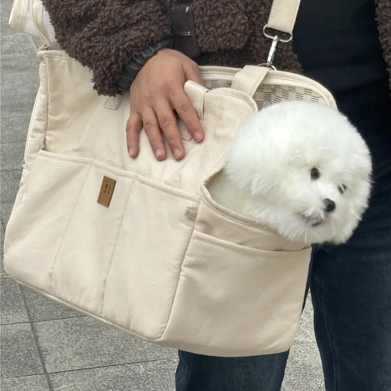 Bolsa de Ombro Portátil para Gatos e Cães, Transportadora de Animais de Estimação, Assento de Carro Antiderrapante, Tran