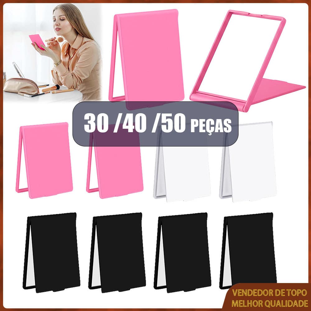 30/40/50 Espelho de Bolsa Espelho quadrado dobrável espelho de maquilhagem espelho de bolso espelho mágico Várias cores