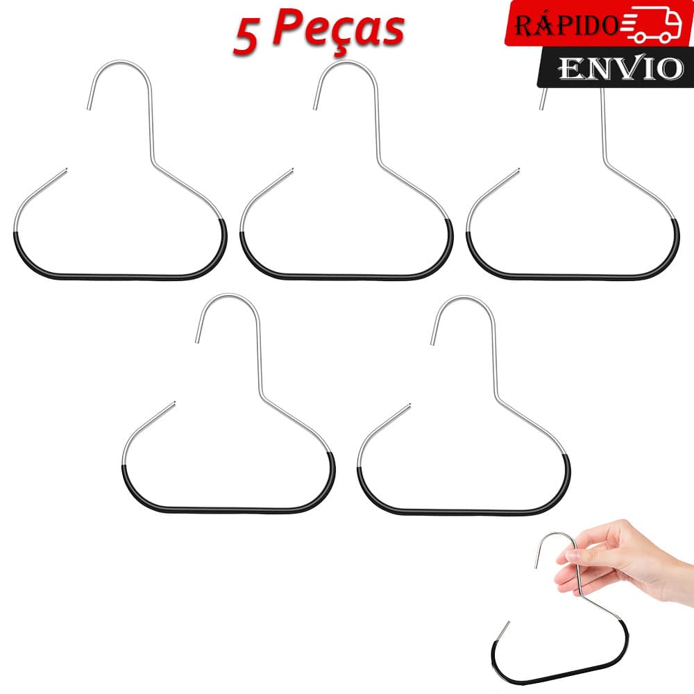 5 ganchos para bonés de beisebol organizador de chapéus para cabides de armário chapéu cachecol roupas cinto preto