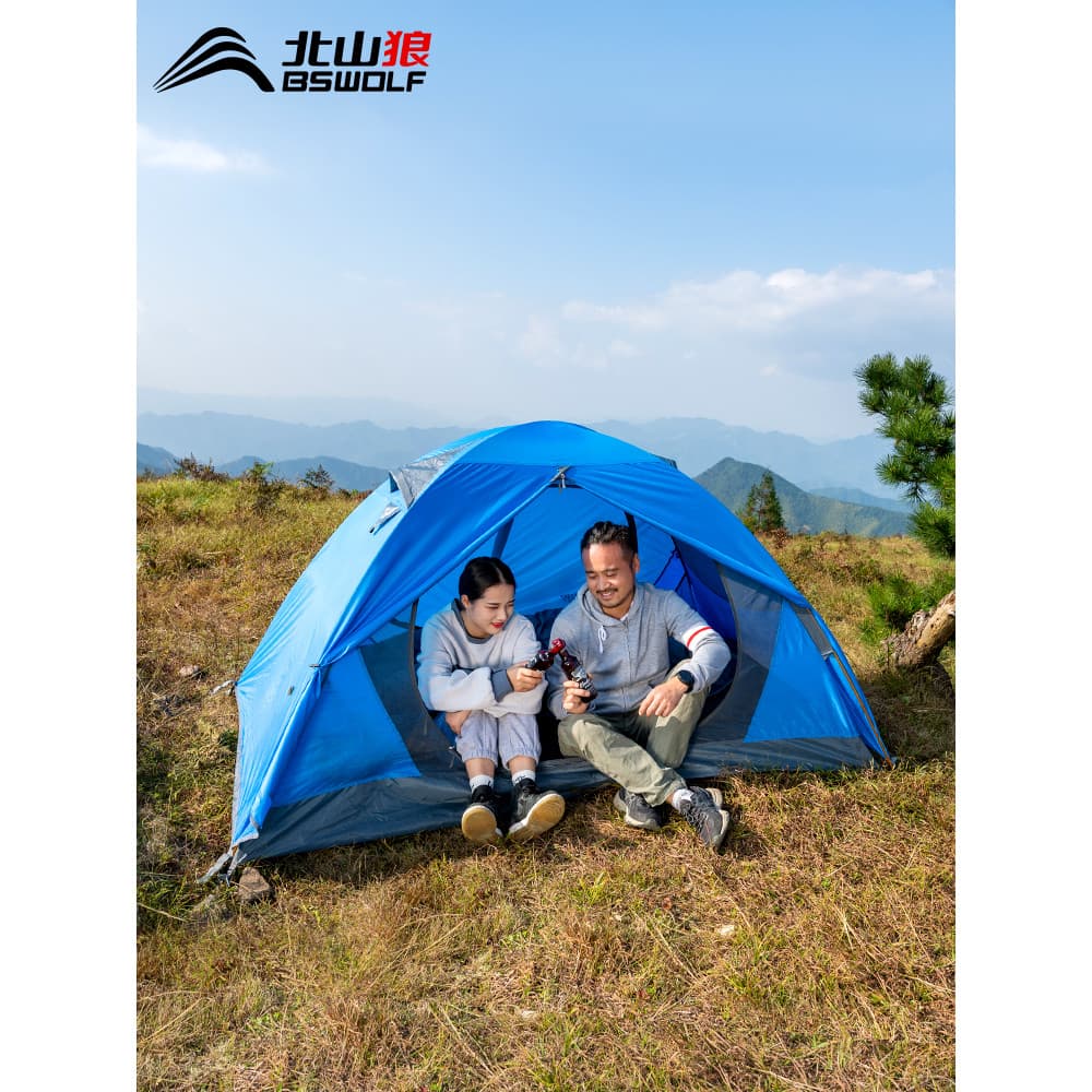Beishan lobo tenda ao ar livre profissional caminhadas escalada tenda equipamentos de acampamento conjunto completo dupl